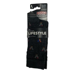 Darn Tough Mens Crew Lightweight Merino Wool Chicken Rooster Socks Size L 10-12